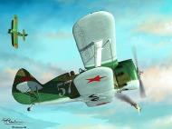 Asisbiz Artwork depicting a Polikarpov I 153 in combat with a Messerschmitt Bf 109 during the great patriotic war 1941 45 0A